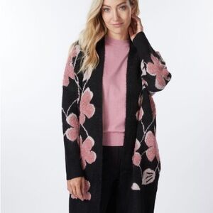 NWOT “Three D” Floral Cardigan by Esqualo